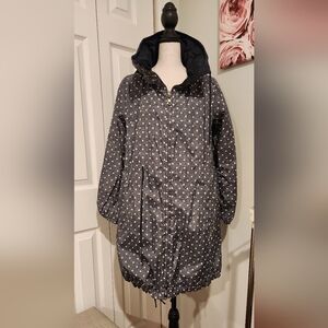 MaxMara Weekend Blue and White Reversible Polka Dot Puffer Jacket